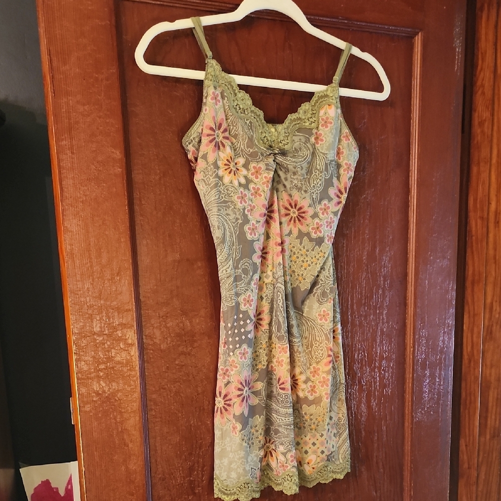 Victoria's Secret Olive and Pink Slip
